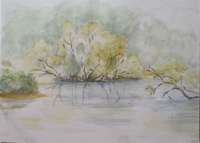 fiume Ticino 32 x 24 cm