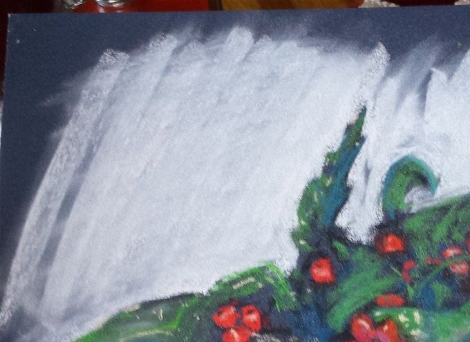 Lorbeer 2013 pastello 40 x 30 cm