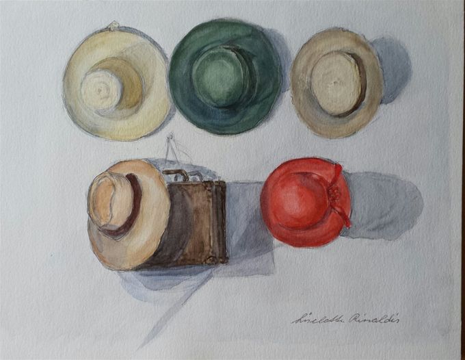 Hüte 2017 aquarell   40 x 30  cm