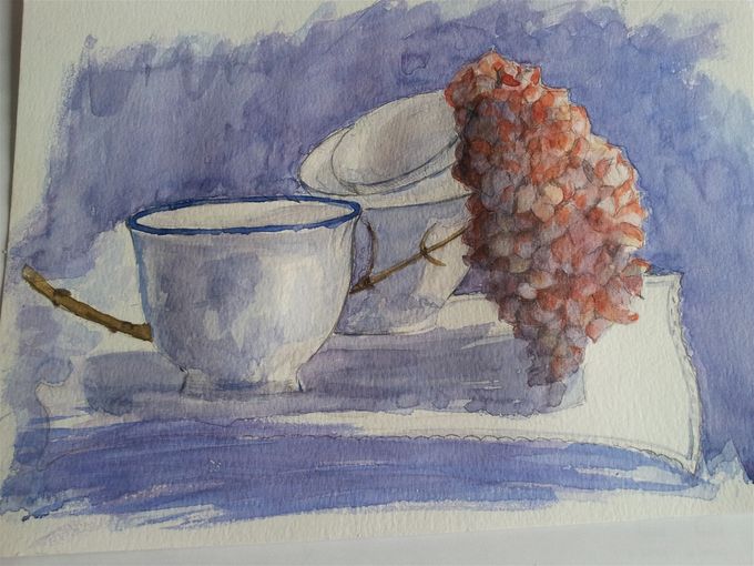 Hortensie 2014 aquarell 32 x 24 cm