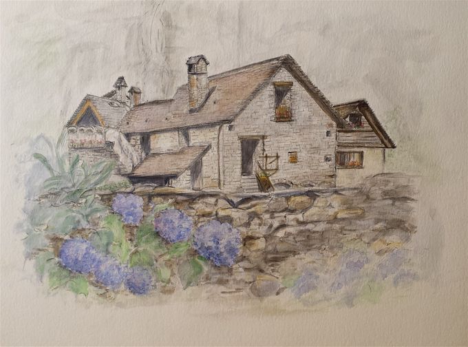 Val Bavona 2015 acquerello 40 x 30 cm