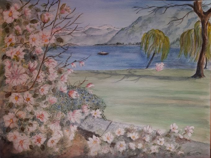 Am Lago Maggiore Aqurelle 32 x24cm 2021
